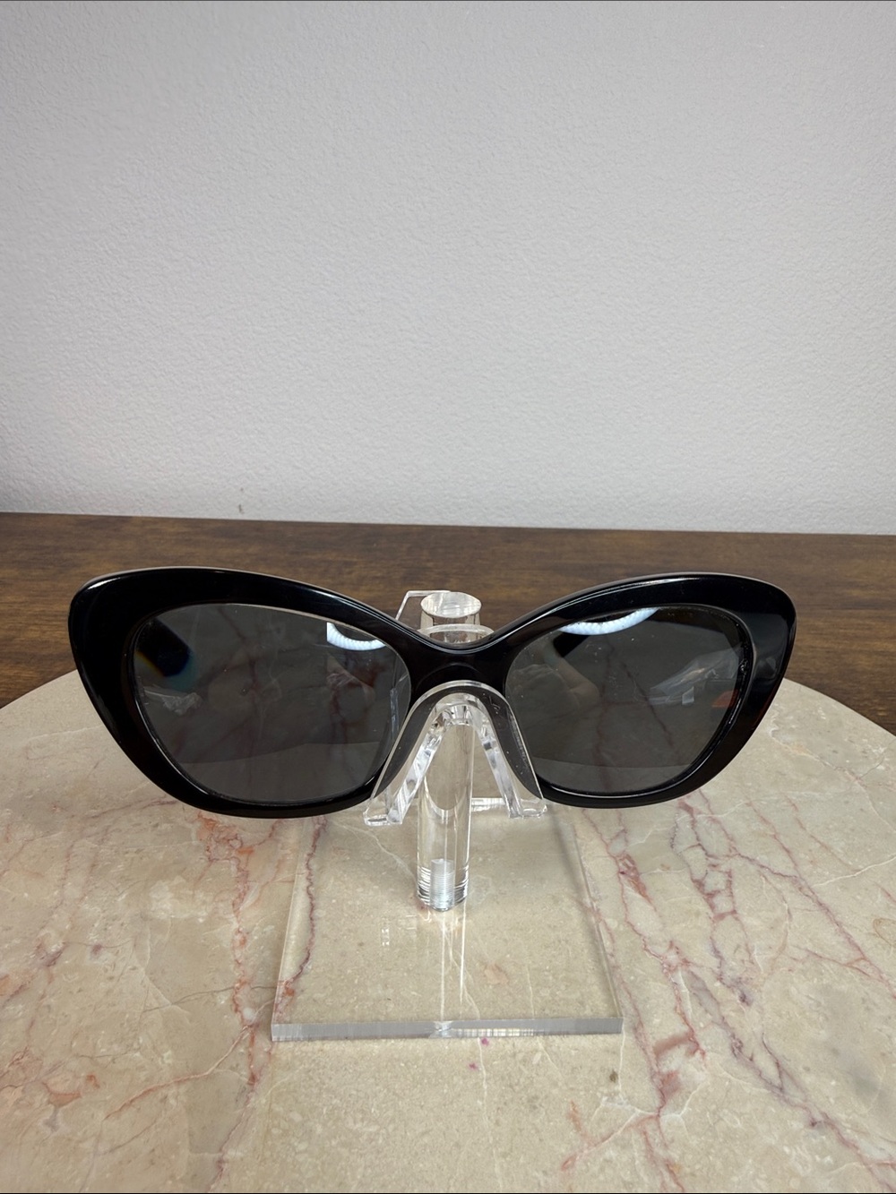 Tiffany & Co Black Cat-Eye Women's Sunglasses with Low Prescription Lenses